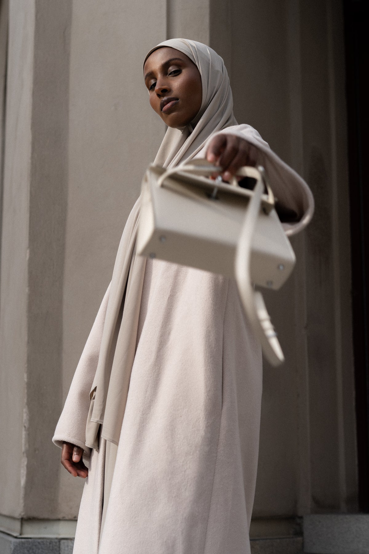 BRUSHED WOOL COAT