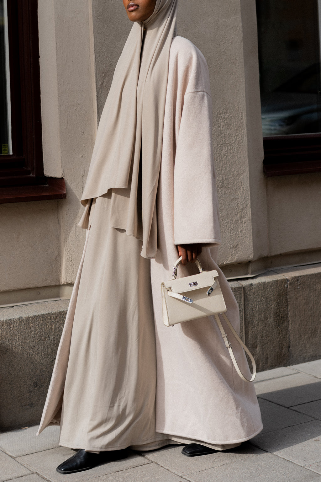 BRUSHED WOOL COAT