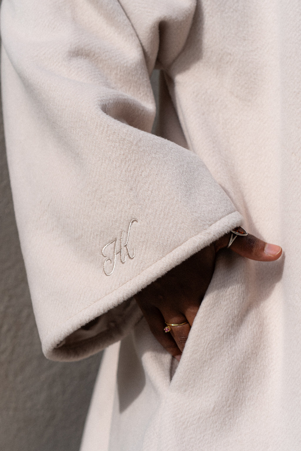 BRUSHED WOOL COAT