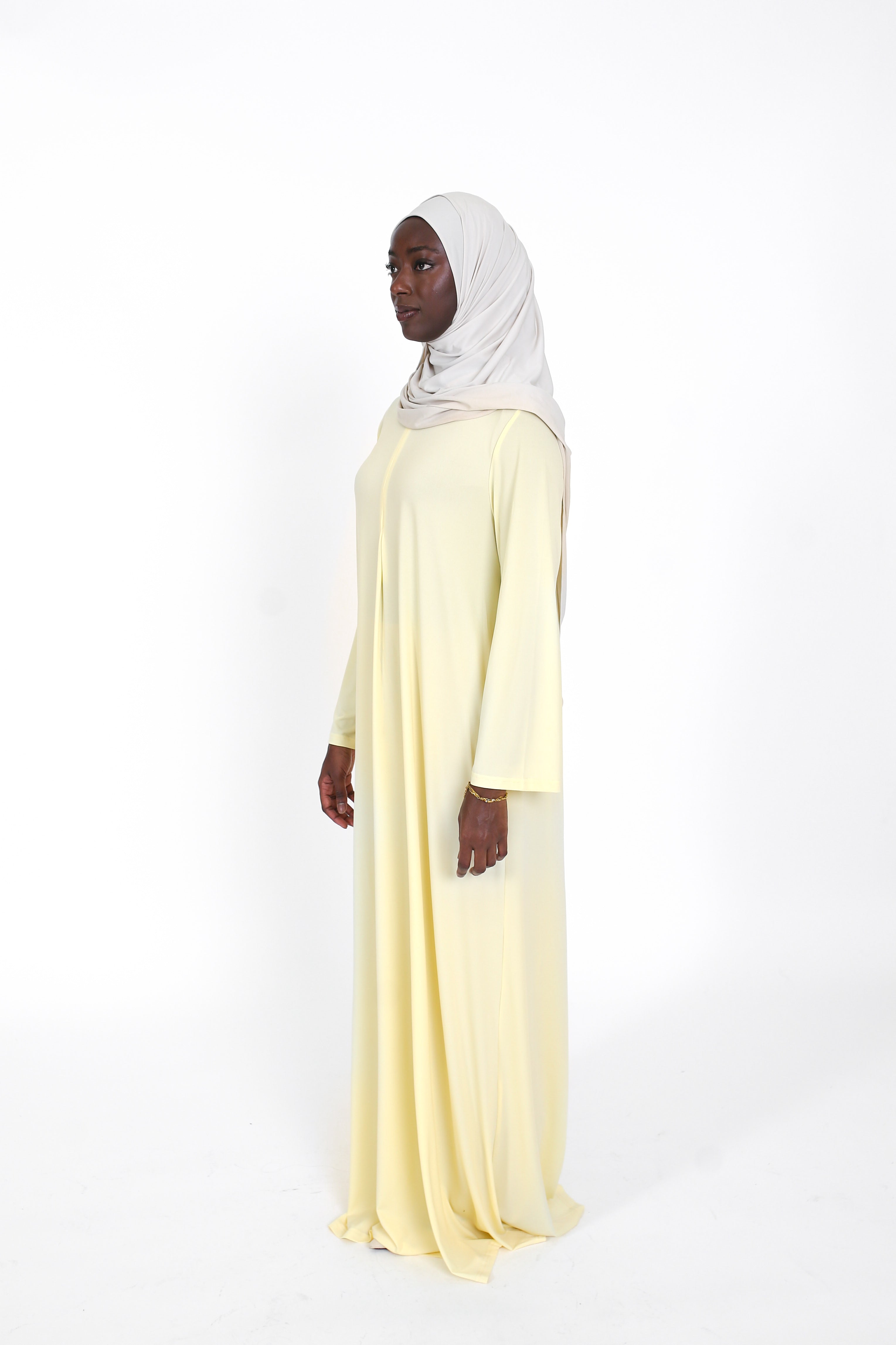 Zipped Abaya - LEMONADE