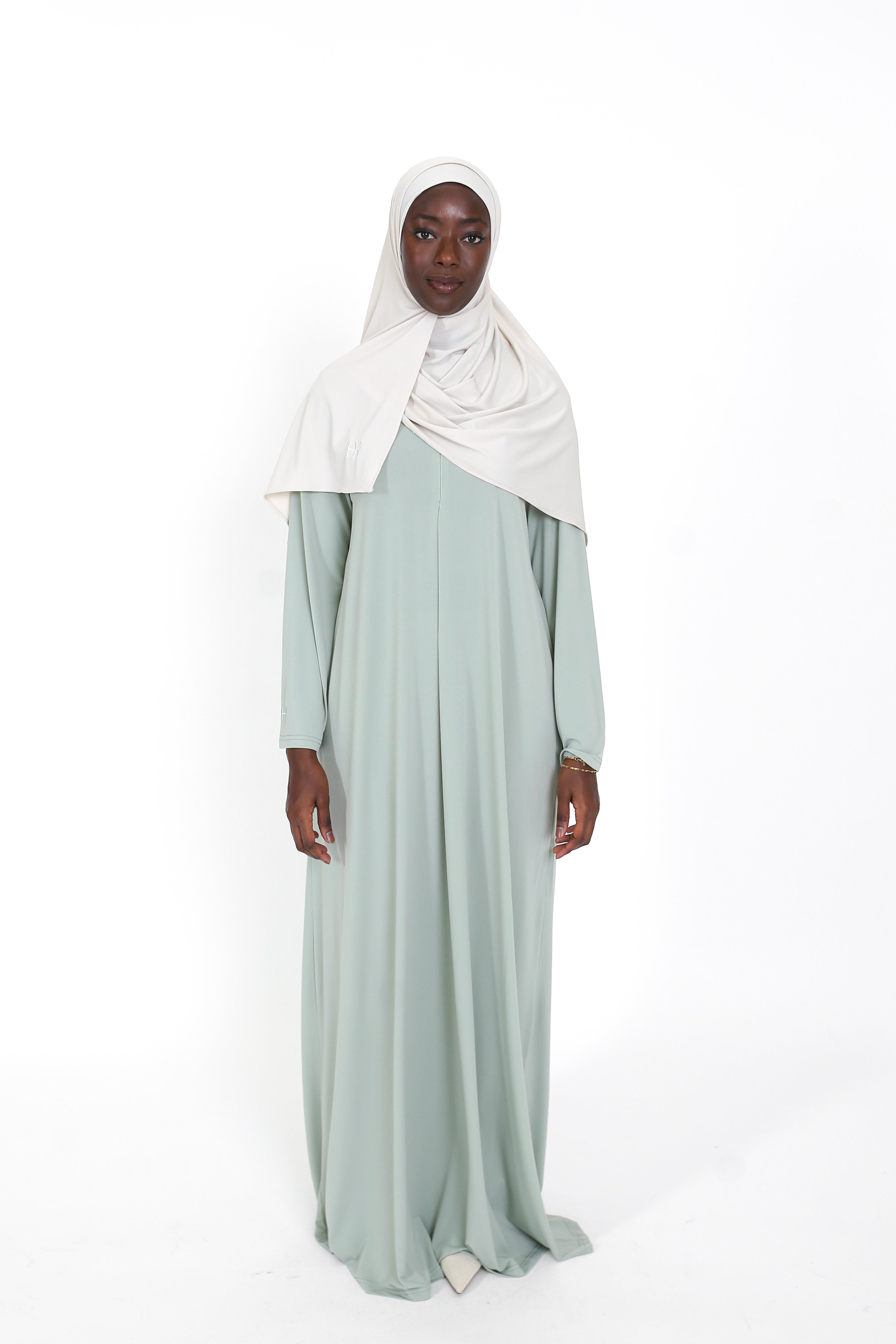 Zipped Abaya - Matcha