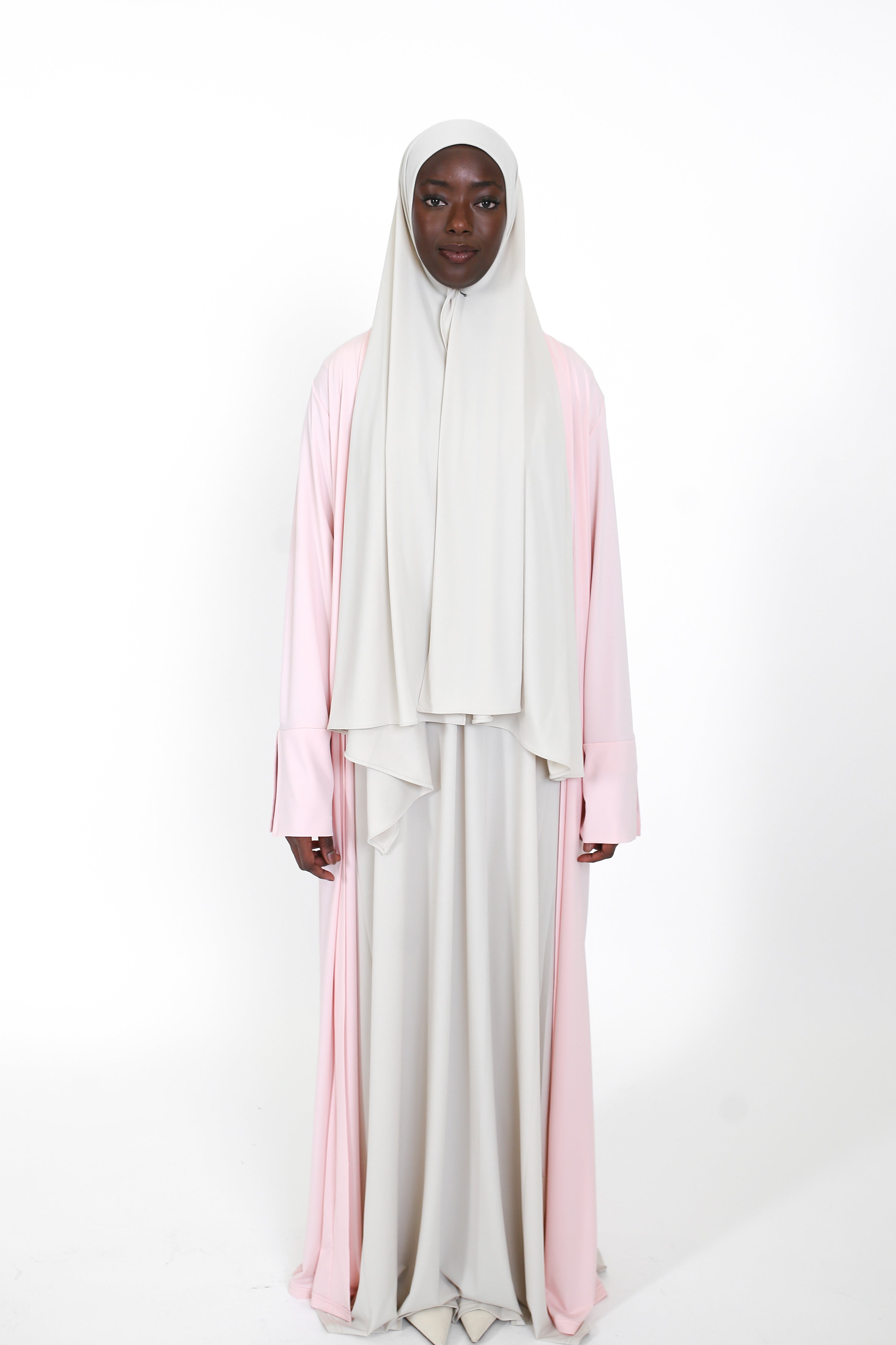 Open Abaya - Soft Pink